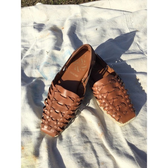 Sam & Libby womens espadrilles flat sandals 9 brown NEW tan coastal academia - Picture 1 of 7